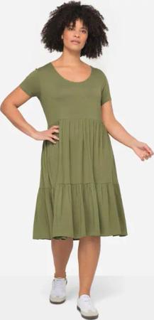 Janet & Joyce Midikleid Jerseykleid Rundhals