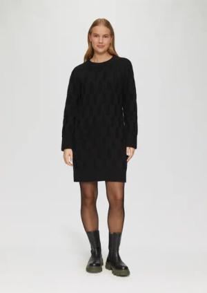 s.Oliver Minikleid Kleid mit Strickmuster