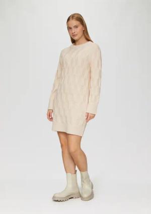 s.Oliver Minikleid Kleid mit Strickmuster