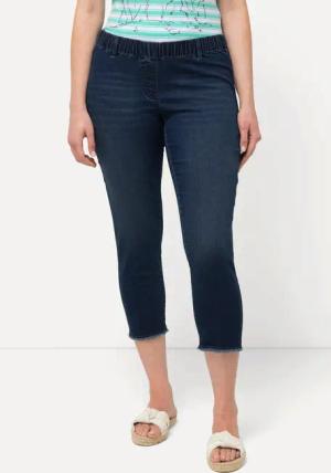 Ulla Popken Röhrenjeans 7/8-Jeggings Sienna Elastikbund