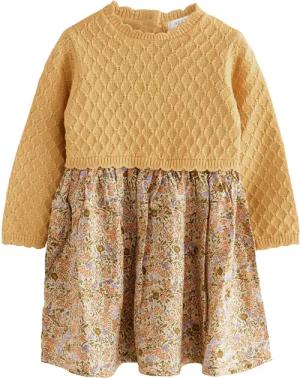 Next Strickkleid Strickkleid mit Blumenprint (1-tlg)