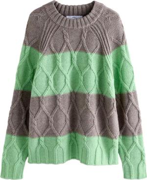 Next Rundhalspullover Gestrickter Pullover mit Zopfmuster