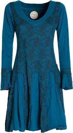 Vishes Jerseykleid Damen Langarm Longshirt-Kleid Sweatkleid