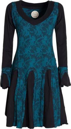 Vishes Jerseykleid Damen Langarm Longshirt-Kleid Sweatkleid