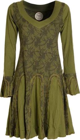 Vishes Jerseykleid Damen Langarm Longshirt-Kleid Sweatkleid