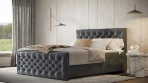 FORTE Boxspringbett "Lanciano Max inkl. zwei Bettkästen und Kaltschaum Topper", und einer 7-Zonen-Tonnentaschenfederkernmatratze H2/H3