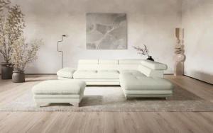 COTTA Ecksofa "Enterprise L-Form", mit Arm- & Kopfteilverstellung, wahlweise mit Bettfunktion