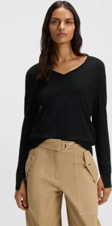 BOSS ORANGE Strickpullover "Fiaffella Premium Damenmode", mit Ajouré-Detail hinten