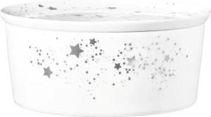 Seltmann Weiden Servierschale "Liberty - Silver Stars", 1 tlg., aus Porzellan, Schale rund, mit Deckel, 21 x 9 cm