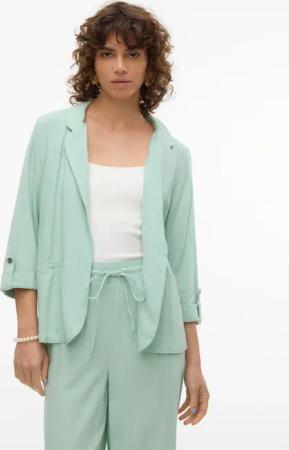 Vero Moda Kurzblazer "VMJESMILO 3/4 LOOSE BLAZER WVN NOOS", mit Leinen