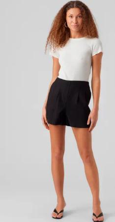 Vero Moda Shorts "VMJESMILO HW SHORTS WVN NOOS", mit Leinen