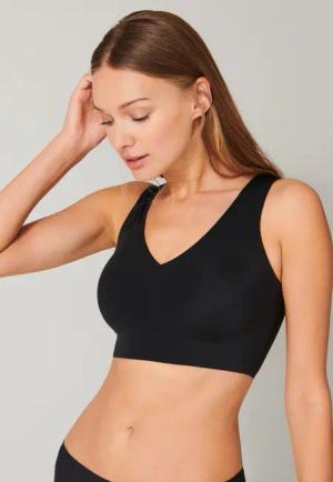 Schiesser Bustier "Invisible Soft", Microfaser, Lasercut-Abschlüsse, V-Ausschnitt