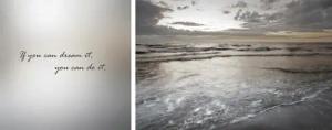 queence Leinwandbild "Do it", Himmel-Himmelsbilder-Kunst-Modern-Spa-Spa Bilder-Sprüche-Sprüche & Texte-Schriftzug-Schriftzüge-Liebessprüche-Sonnenaufgang-Seelandschaft, (Set), Premium-Leinwandstoff, Handarbeit aus Deutschland, Spruch, 2er Set