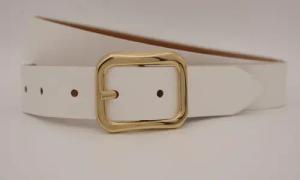 AnnaMatoni Ledergürtel, mit goldener Schließe