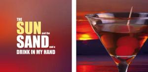 queence Leinwandbild "Sun, Sand & Drink", Getränke-Bar & Lounges-Kunst-Modern-Spa-Spa Bilder-Sprüche-Sprüche & Texte-Schriftzug-Schriftzüge, (Set), Premium-Leinwandstoff, Handarbeit aus Deutschland, Spruch, 2er Set