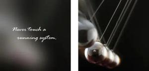 queence Leinwandbild "running system", Motivationsbilder-Kunst-Modern-Spa-Spa Bilder-Sprüche-Sprüche & Texte-Schriftzug-Schriftzüge, (Set), Premium-Leinwandstoff, Handarbeit aus Deutschland, Spruch, 2er Set