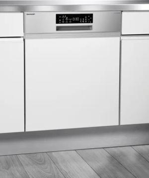 Sharp teilintegrierbarer Geschirrspüler QW-NA25GS44BS-DE, 14 Maßgedecke