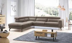 Places of Style Ecksofa "Olanta, modern und bequem, Breite 305cm, Fuß 16cm hoch, L-Form", mit verstellbaren Kopfstützen
