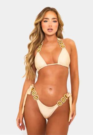 Moda Minx Bikini-Hose "Boujee", (1 St., Panty), mit seitlicher Bindung und tollem Steinbesatz