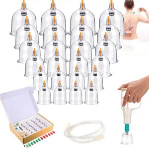 BlingBin Vakuum-Massager Vakuum Schröpfset 32tlg Schröpfgläser