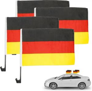Dekotalent® Fahne 4er Autofahnen Autoflagge Deutschland