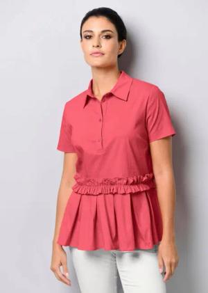 Alba Moda Hemdbluse Bluse mit Rüschenband