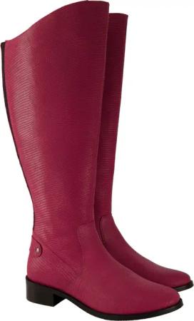 Ulla Popken Lederstiefel XL-Schaft Schlangenprägung Weite