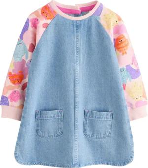 Next Jeanskleid Denim-Kleid mit Raglanärmeln (1-tlg)