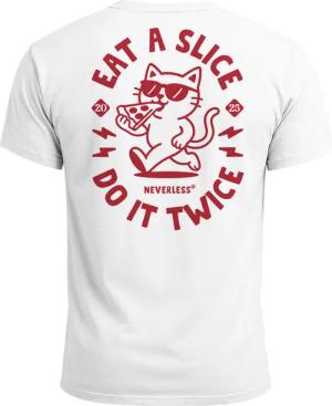 Neverless Print-Shirt Backprint T-Shirt Herren Pizza