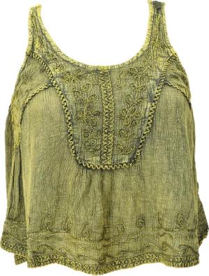 Guru-Shop T-Shirt Besticktes Top Boho chic,