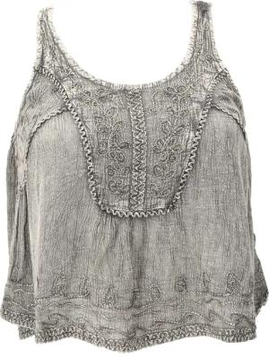 Guru-Shop T-Shirt Besticktes Top Boho chic,