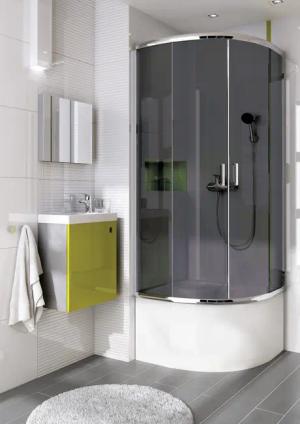 KOLMAN Komplettdusche Funkia Halbrund Duschkabine mit