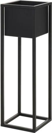 Meinposten Blumentopf mit Gestell Metall schwarz