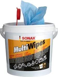 SONAX feuchte Allzweck-Reinigungstücher MultiWipes 1-lagig blau, 72 St.