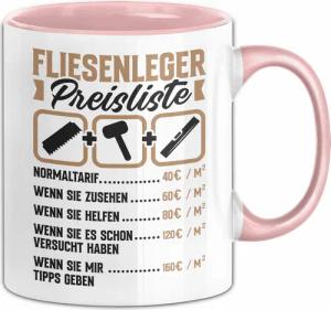 Trendation Tasse Fliesenleger Tasse Geschenk Lustiger