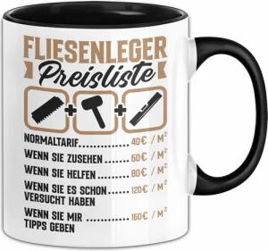 Trendation Tasse Fliesenleger Tasse Geschenk Lustiger