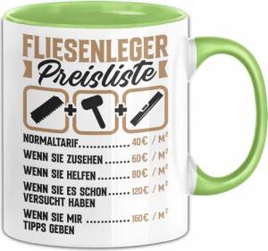 Trendation Tasse Fliesenleger Tasse Geschenk Lustiger
