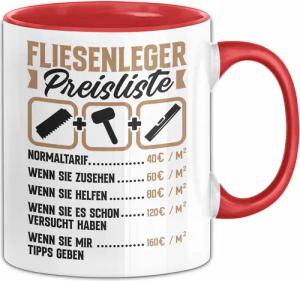 Trendation Tasse Fliesenleger Tasse Geschenk Lustiger