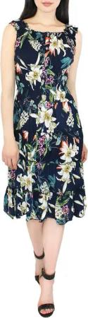 dy_mode Sommerkleid Damen Sommerkleid Blumen Print