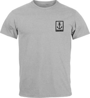 Neverless Print-Shirt Herren T-Shirt Anker Motiv