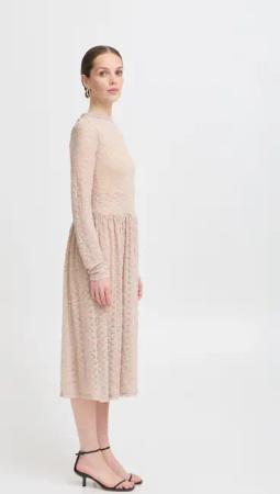 Ichi Midikleid IXLACEY elegantes Midikleid aus