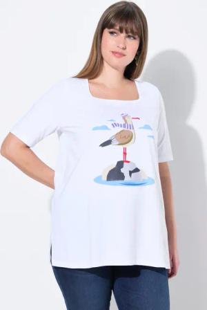 Ulla Popken T-Shirt T-Shirt Möwe Classic
