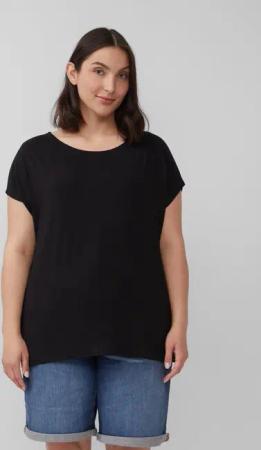 s.Oliver T-Shirt CURVE T-Shirt mit überschnittenen