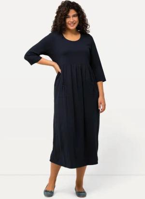 Ulla Popken Maxikleid Jerseykleid A-Linie Empirenaht