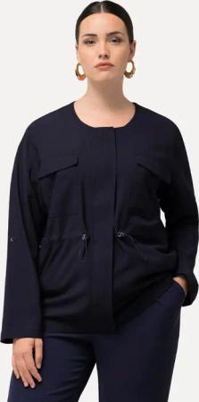 Ulla Popken Kurzjacke Jacke Tunnelzug Rundhals