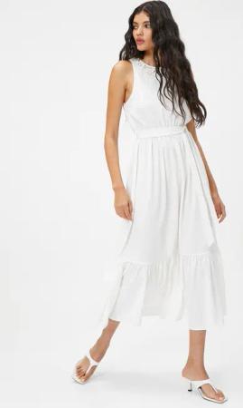 Koton Volantkleid Midi Länge Geschichtet Kleid