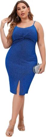 PYL Unterkleid Glitzer Jerseykleid Bodycon Partykleid