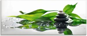 Artland Glasbild Spa mit Steinen und