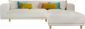 andas Ecksofa Maroon L-Form, in skandinavischem
