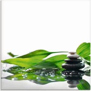 Artland Glasbild Spa mit Steinen und